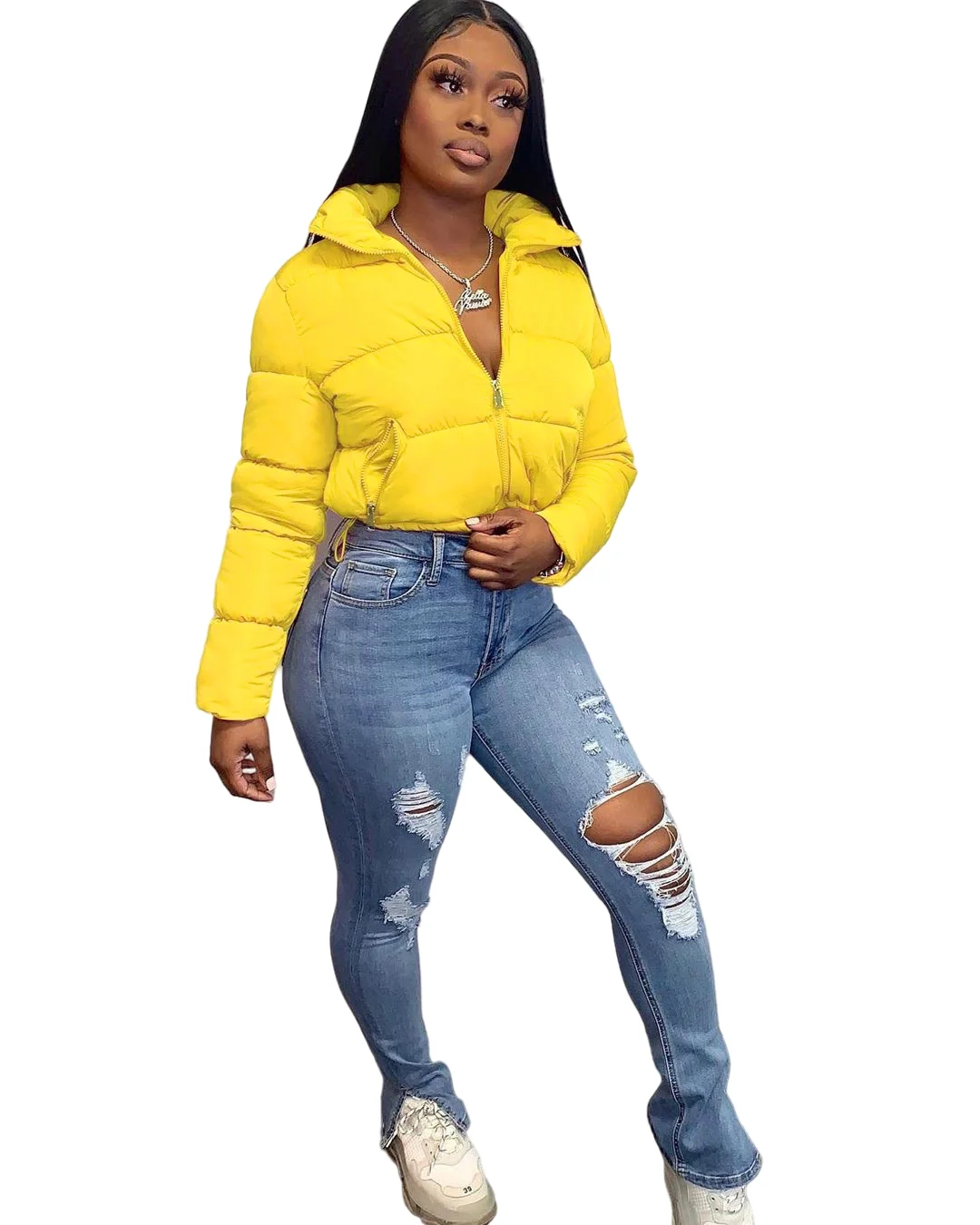 2021 Custom Logo Women Winter Jacket Coat Bubble Zipper Coat Girls' Puffer Bomber Dwon Women Coats And Jacket, As pictures
2021 Custom Logo Women Winter Jacket Coat Bubble Zipper Coat Girls' Puffer Bomber Dwon Women Coats And Jacket, As pictures