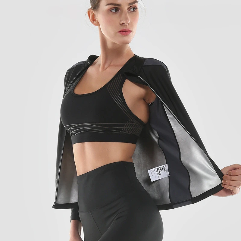 Sauna Body Shaper Sweat Suit Tummy Slimmer Workout Full Zip Up Jacket Top For Women, Black
Sauna Body Shaper Sweat Suit Tummy Slimmer Workout Full Zip Up Jacket Top For Women, Black