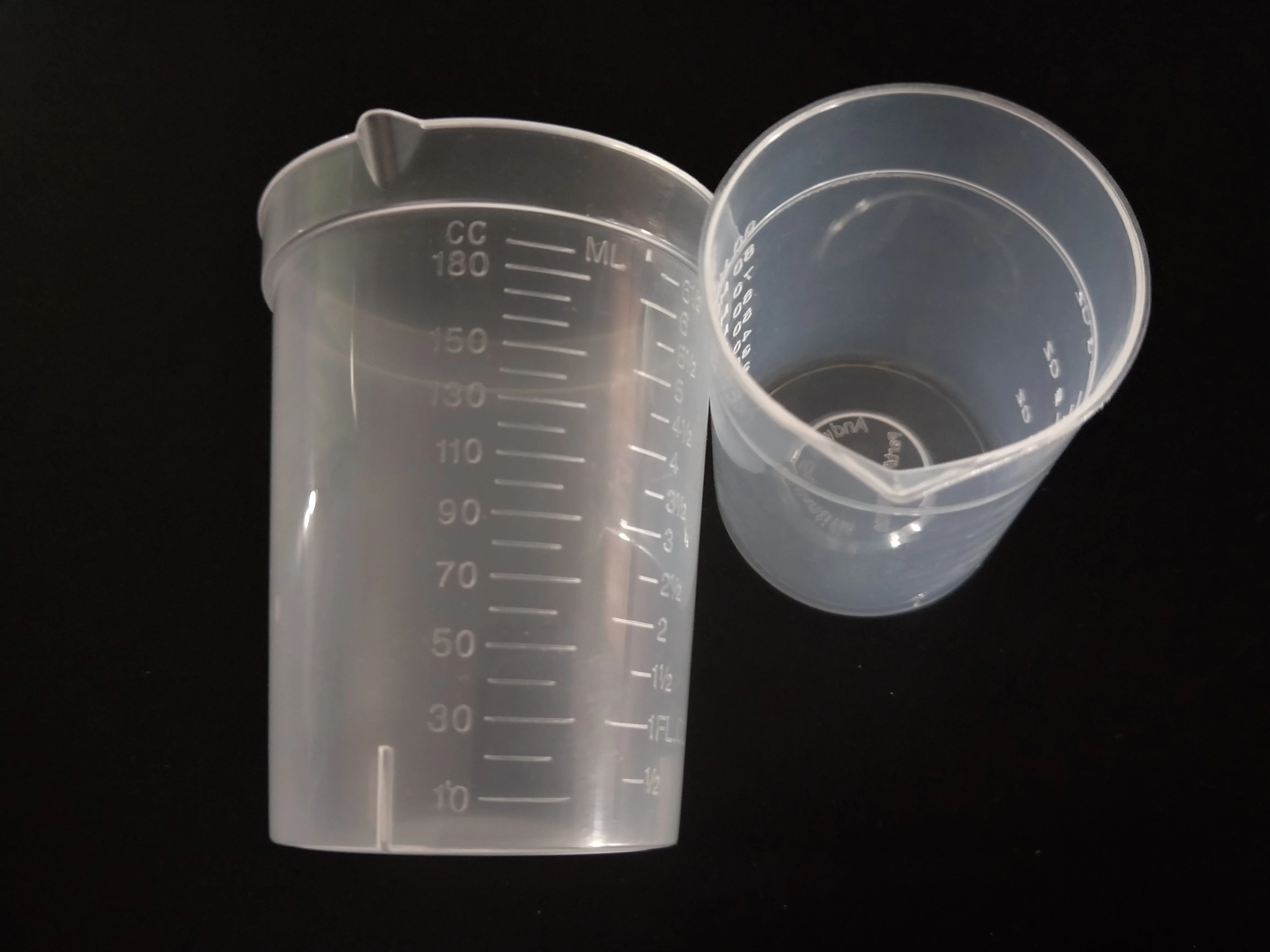 180毫升,250毫升测量杯用于医疗用途的塑料杯