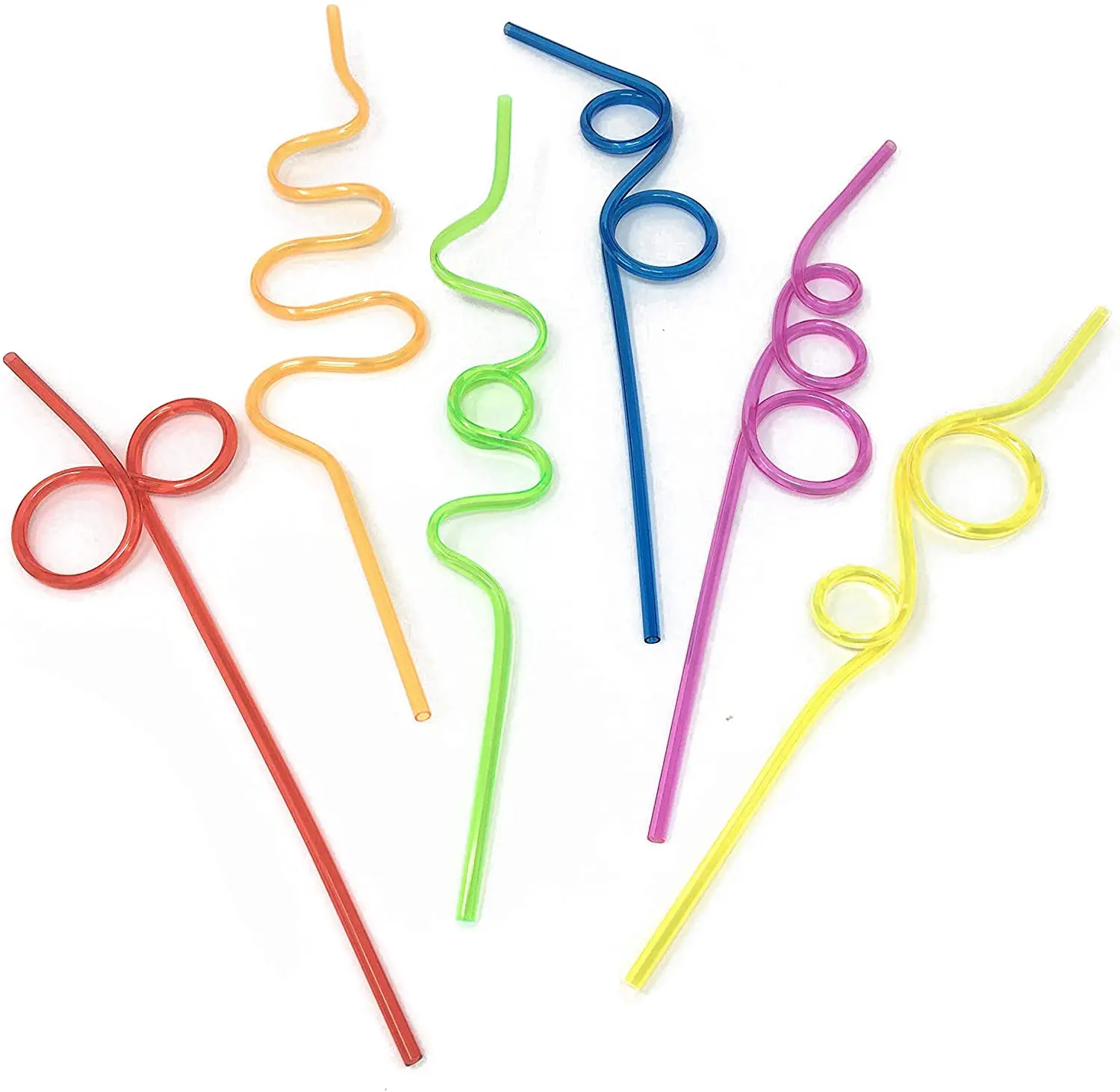 12-Pk Crazy Silly Plastic Drinking Straws Reusable Fun Varied Twists Straw for Kids Birthday Party, Multicolor
12-Pk Crazy Silly Plastic Drinking Straws Reusable Fun Varied Twists Straw for Kids Birthday Party, Multicolor