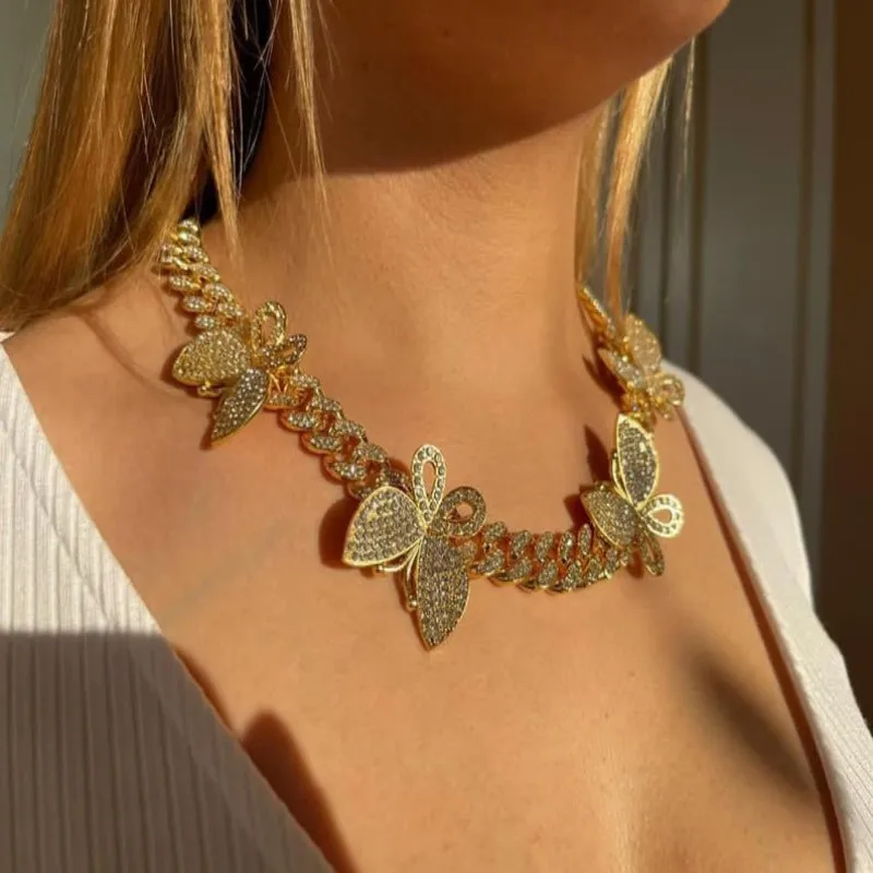 KN7 CZ Daimond Cuban Link Chain Butterfly Necklace Hip Hop Gold Plated Cuban Butterfly Necklace
KN7 CZ Daimond Cuban Link Chain Butterfly Necklace Hip Hop Gold Plated Cuban Butterfly Necklace