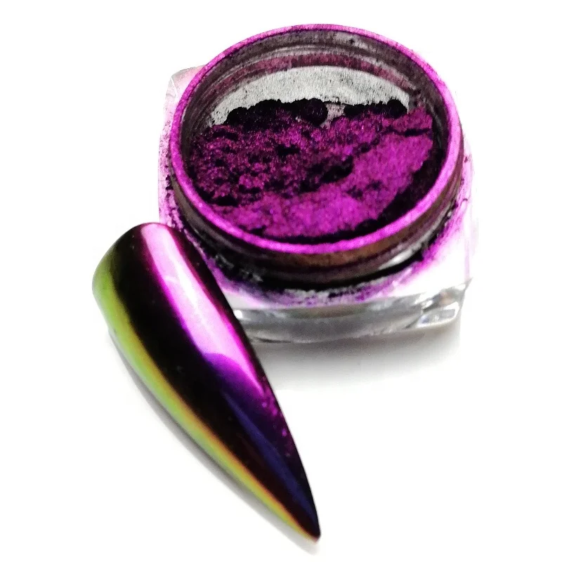 

Chameleon Mica Pigment Nail Art chrome powder nail 17 Colors Loose Pigment Glitter Nail Art Powder