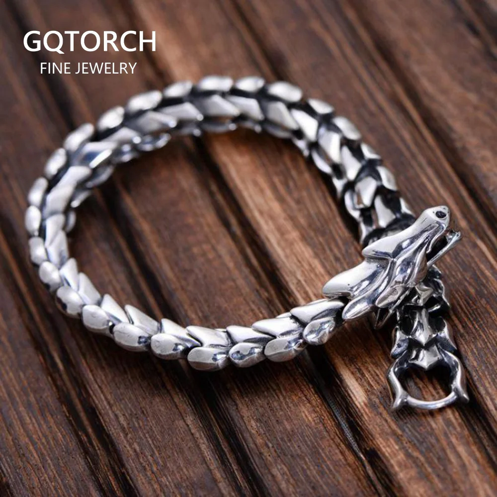 23cm Expandable Bracelet Bangles 925 Sterling Silver Jewelry Heavy Dragon Scale Bracelet For Men
23cm Expandable Bracelet Bangles 925 Sterling Silver Jewelry Heavy Dragon Scale Bracelet For Men