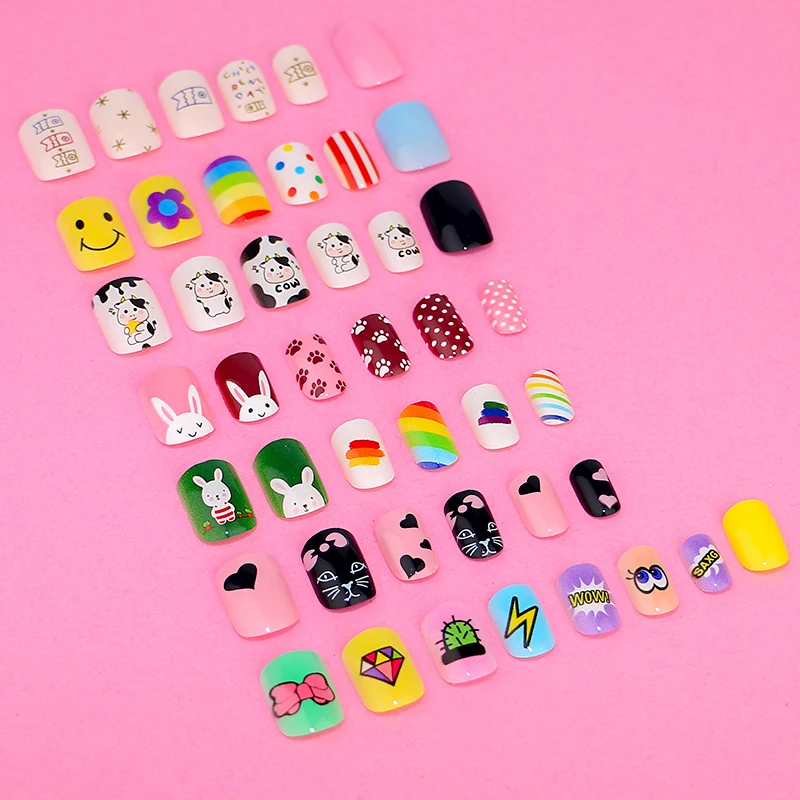 Customs Children Fake Nails Little Girl Cute Press on Nails For Birthday For Children Girls Wholesale Press On Nails, Common &customized
Customs Children Fake Nails Little Girl Cute Press on Nails For Birthday For Children Girls Wholesale Press On Nails, Common &customized