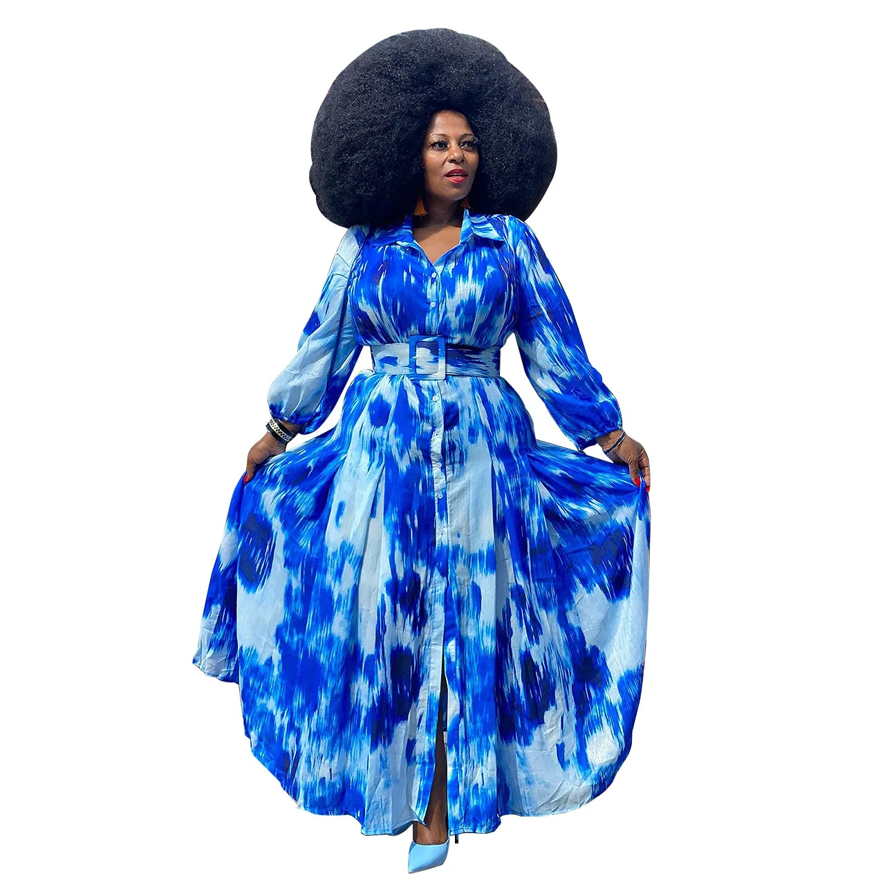 Long Skirts Plus Size Dresses Print European and American Hot-selling Women's Retro Fashion High Neck Long Sleeves Slim Casual, Picture color
Long Skirts Plus Size Dresses Print European and American Hot-selling Women's Retro Fashion High Neck Long Sleeves Slim Casual, Picture color