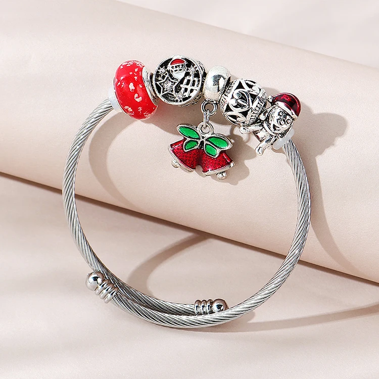 Best Selling Christmas Jewelry Multicolor Christmas Bell Drop Charm Bracelet CZ Zirconia Bead Charm Bracelet For Christmas, Picture color
Best Selling Christmas Jewelry Multicolor Christmas Bell Drop Charm Bracelet CZ Zirconia Bead Charm Bracelet For Christmas, Picture color