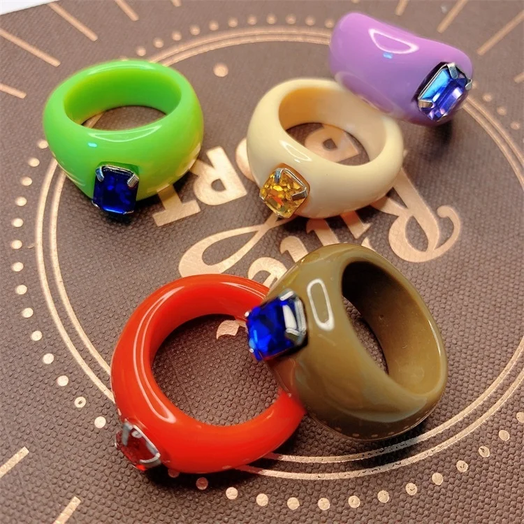 CLARMER simple creative color resin ladies ring jewelry cute candy colorful Resin Rings Jewelry for woman and girls, Picture shows
CLARMER simple creative color resin ladies ring jewelry cute candy colorful Resin Rings Jewelry for woman and girls, Picture shows