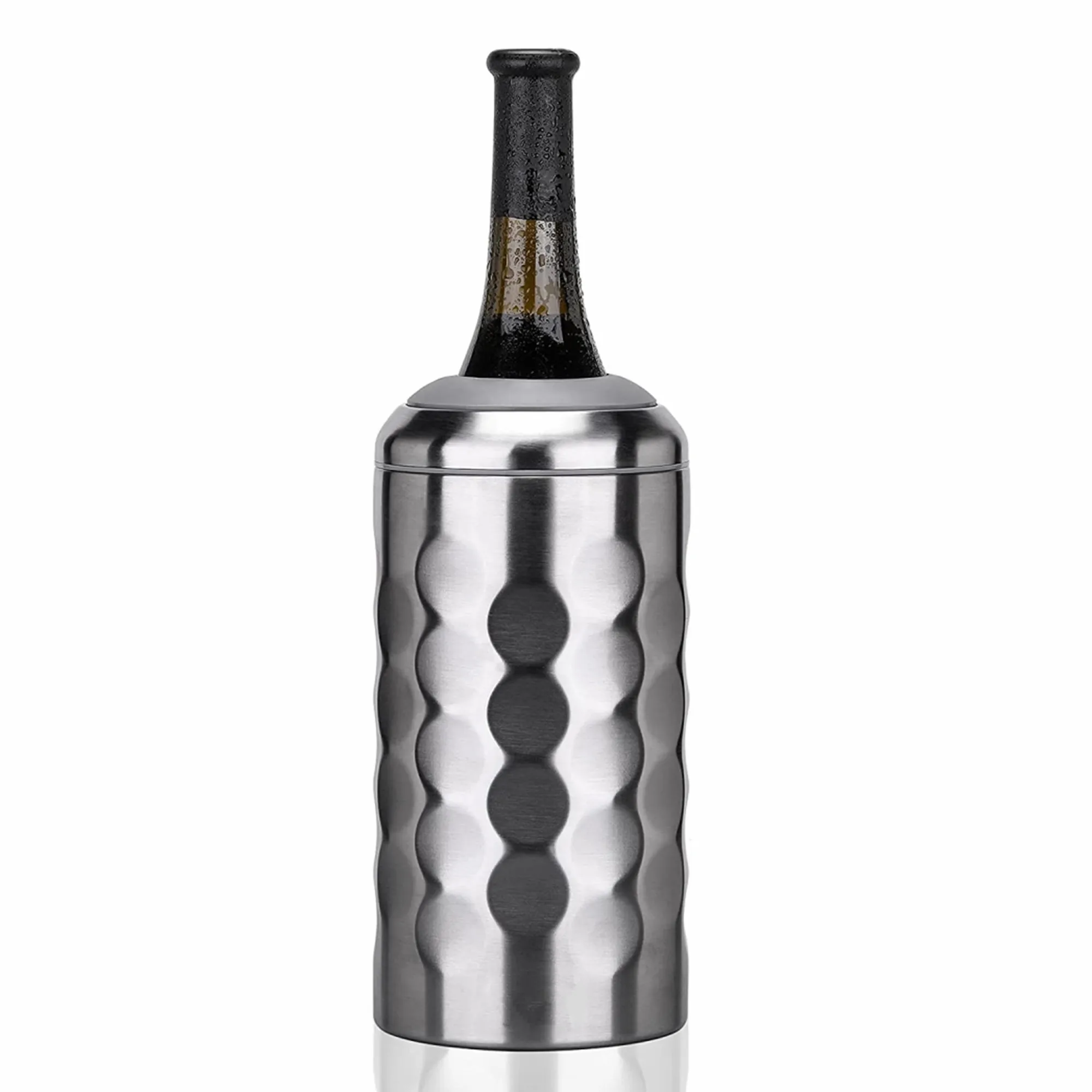custom 304 stainless steel insulated double wall vacuum wine bottle insulator champagne bottle holder cooler, Customized color acceptable
custom 304 stainless steel insulated double wall vacuum wine bottle insulator champagne bottle holder cooler, Customized color acceptable
