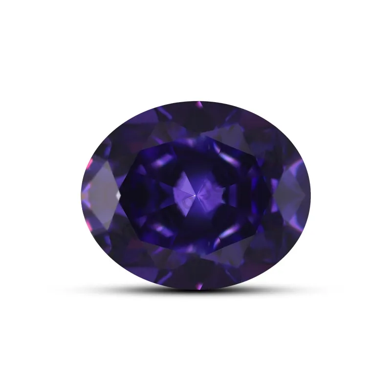 Oval Cubic Zirconia Stones Violet Color Withstand Heat Machine Cut Gems 
Oval Cubic Zirconia Stones Violet Color Withstand Heat Machine Cut Gems