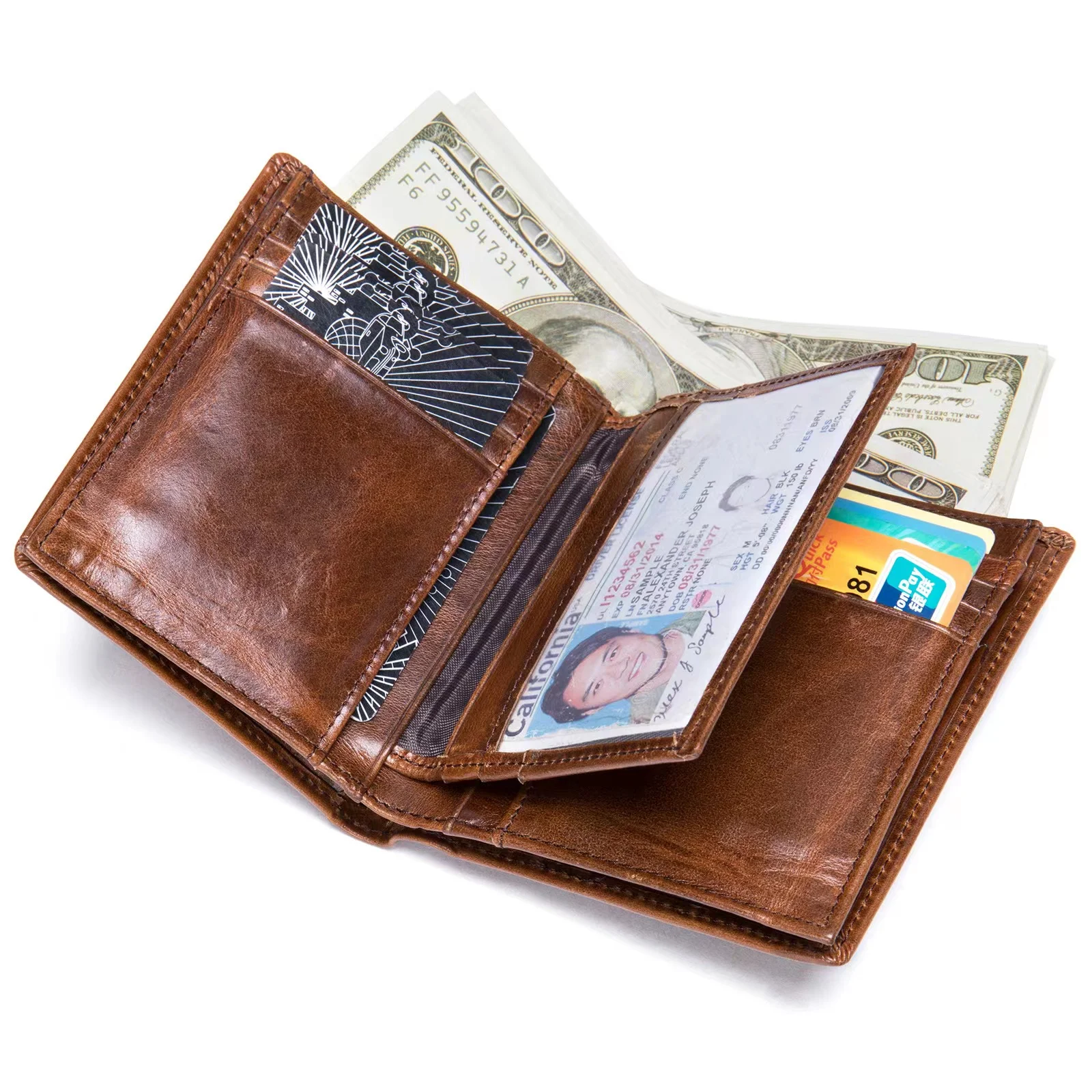 Custom Crazy Horse Wallet for Men Bifold Genuine Leather Wallets Vintage Bag Gift Western Handmade Unisex OEM Box Bulk Style PCS
Custom Crazy Horse Wallet for Men Bifold Genuine Leather Wallets Vintage Bag Gift Western Handmade Unisex OEM Box Bulk Style PCS