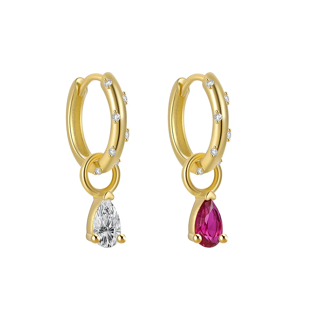 fashion earrings jewelry 925 sterling silver white red zircon water drop diamond pendant gold plated hoop earrings for women
fashion earrings jewelry 925 sterling silver white red zircon water drop diamond pendant gold plated hoop earrings for women