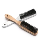QS brand green sandalwood handle boar bristle custom hair brush