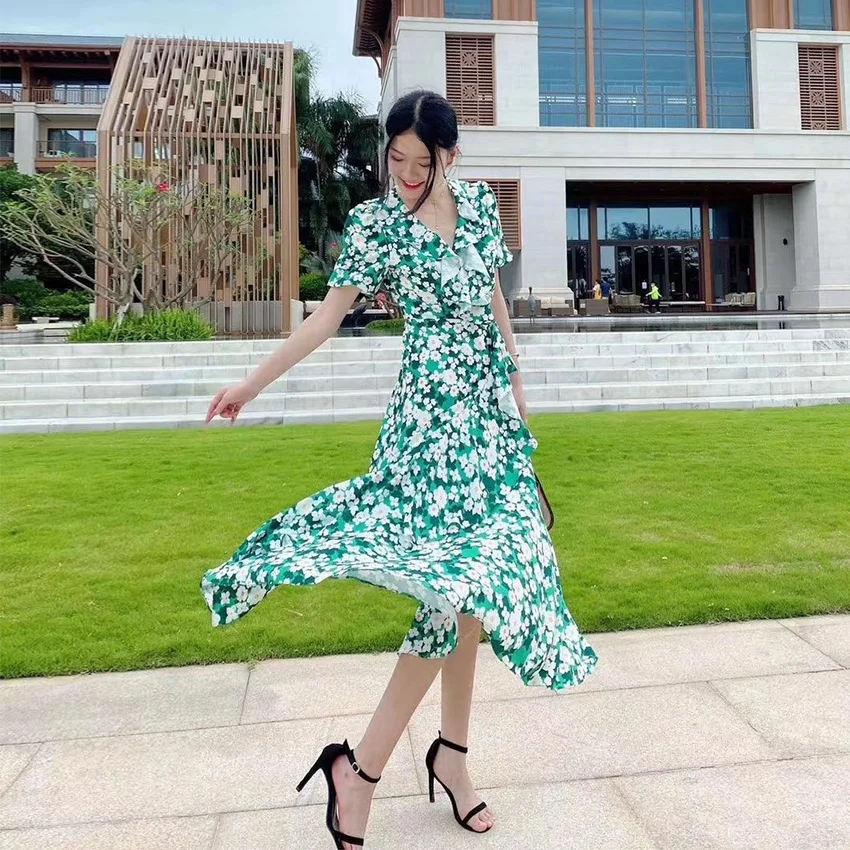 Regular Empire Fragmentary flower Dresses Zip Up Green Floral Lady Dress Summer Casual
Regular Empire Fragmentary flower Dresses Zip Up Green Floral Lady Dress Summer Casual