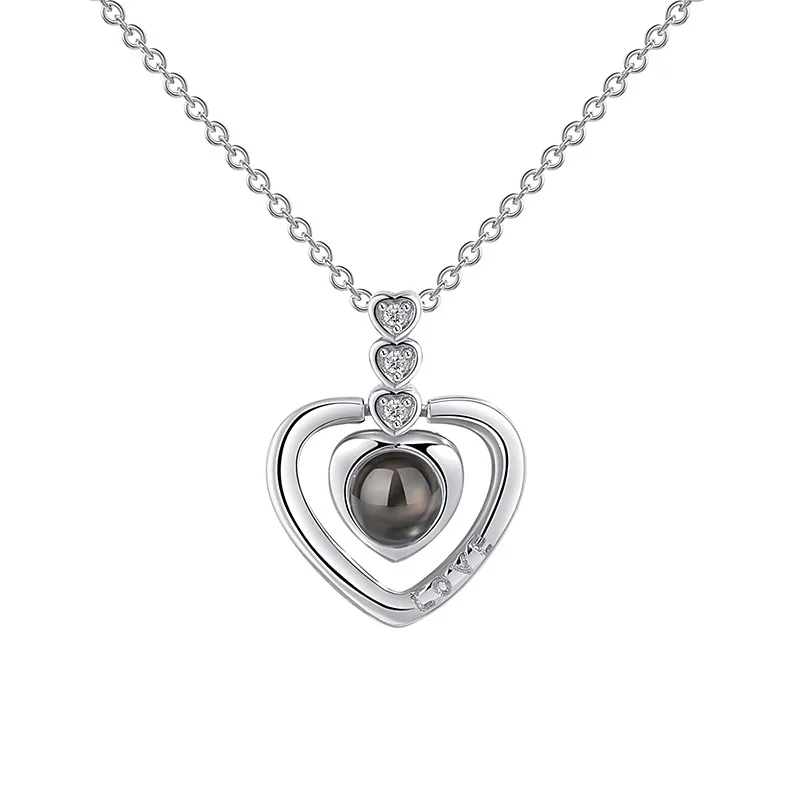 Crystal Love You 100 Languages Projector Pendant Heart Shaped women Necklace, Picture shows
Crystal Love You 100 Languages Projector Pendant Heart Shaped women Necklace, Picture shows
