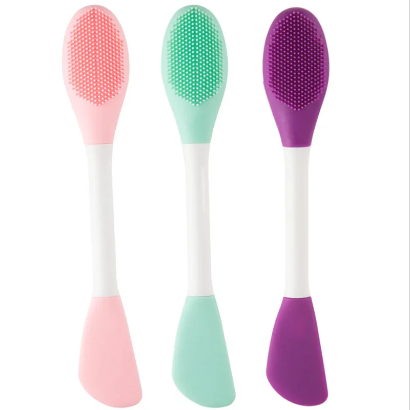 double head spatula silicone face mask brush and s mud membrane washing cleanser face brush mask brush, As picture
double head spatula silicone face mask brush and s mud membrane washing cleanser face brush mask brush, As picture