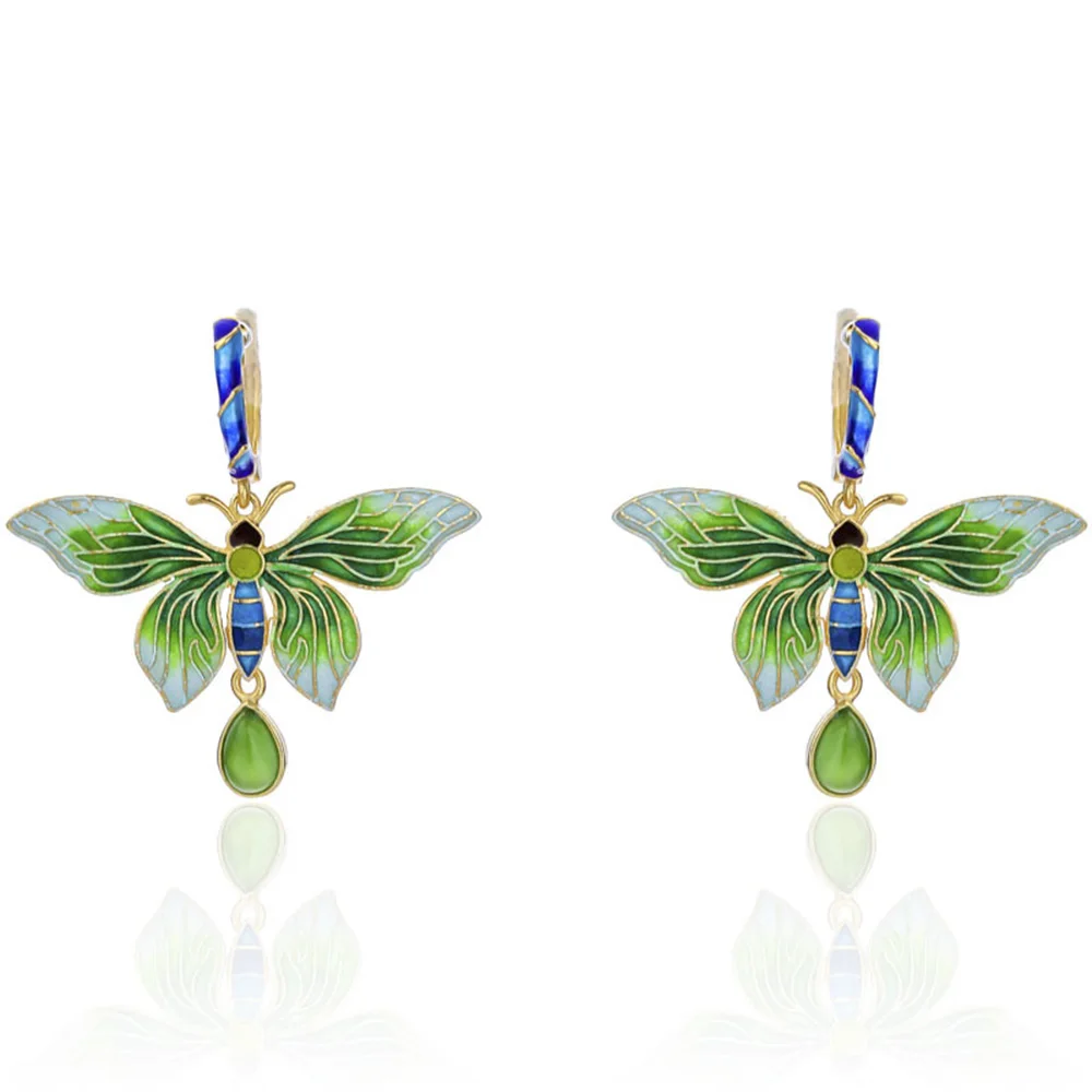 Real 925 Sterling Silver Earrings Long Large Butterfly Cloisonne Enamel Natural Jade Pendant Women Fashion Accessories
Real 925 Sterling Silver Earrings Long Large Butterfly Cloisonne Enamel Natural Jade Pendant Women Fashion Accessories