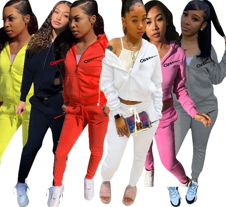 Logo Custom Solid Color two piece pants set sportswear zipper Hoodies Tracksuit for Women Casual outfit woman Jogging suits
Logo Custom Solid Color two piece pants set sportswear zipper Hoodies Tracksuit for Women Casual outfit woman Jogging suits