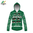 Christmas sportswear fashion long sleeve front zipper sweatshirt hoodies unisex