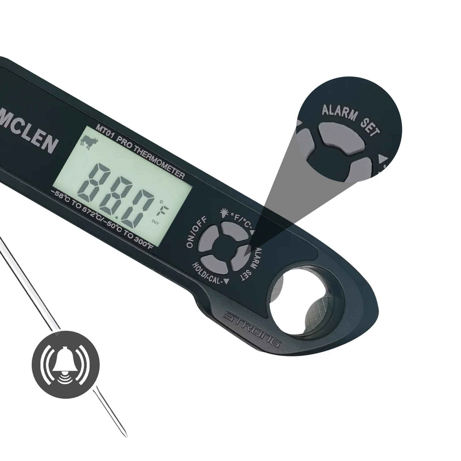 High Quality Flexible Needle Type Digital Instant Read Meat Thermometer Food Thermometer With Alarm, Picture
High Quality Flexible Needle Type Digital Instant Read Meat Thermometer Food Thermometer With Alarm, Picture