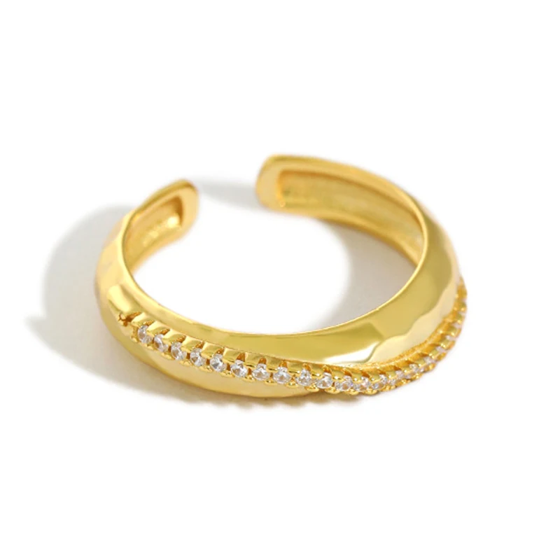 H-R868 925 Sterling Silver Gold Twist Zircon CZ Ring Resizable Adjutsable Rings Women Fashion Fine Jewelry Wedding Jewels
H-R868 925 Sterling Silver Gold Twist Zircon CZ Ring Resizable Adjutsable Rings Women Fashion Fine Jewelry Wedding Jewels