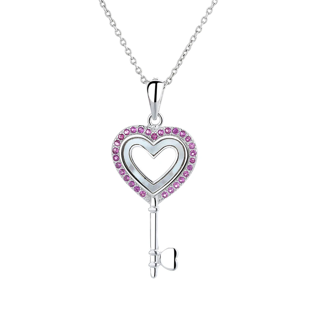 Romantic heart-shaped key pendant lovers necklace 925 sterling silver fashion Valentine's Day gift, As customer request
Romantic heart-shaped key pendant lovers necklace 925 sterling silver fashion Valentine's Day gift, As customer request