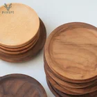 High quality Eco-Friendly walnut wooden fruit plate wooden dessert plate