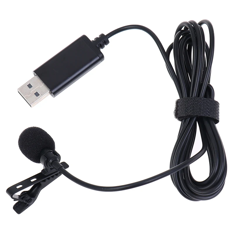 Portable USB Mini Microphone 2m Lapel Lavalier Mic Clip-on Buttonhole Microphone
Portable USB Mini Microphone 2m Lapel Lavalier Mic Clip-on Buttonhole Microphone