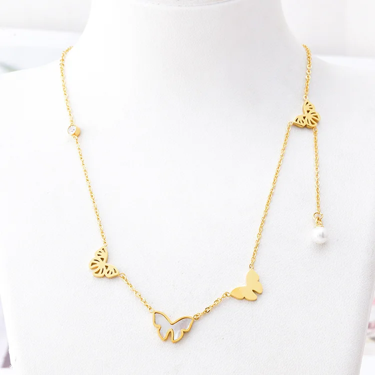 2021 Fashion Hot Sale Adjustable Necklace 18K Gold Plated Hollow Butterfly Charms Titanium Stainless Steel Necklace For Party, Rose gold,,gold
2021 Fashion Hot Sale Adjustable Necklace 18K Gold Plated Hollow Butterfly Charms Titanium Stainless Steel Necklace For Party, Rose gold,,gold
