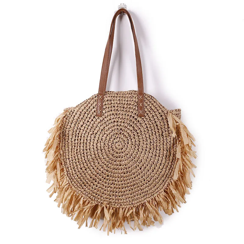 ultra-large capacity Casual Hand Woven Straw Beach Bag Straw Tassel Decor Tote Shopping Handle Bag Purse Wholesale
ultra-large capacity Casual Hand Woven Straw Beach Bag Straw Tassel Decor Tote Shopping Handle Bag Purse Wholesale