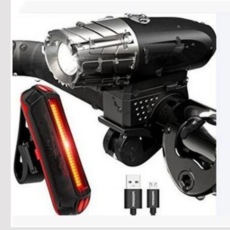 Bike light bicycle MTB light New high brightness waterproof LED warning lamp tail lamp USB charging Headlamp, Black
Bike light bicycle MTB light New high brightness waterproof LED warning lamp tail lamp USB charging Headlamp, Black