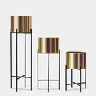 Pot Metal Metal Customize Metal Flowerpot Stand Flower Pot With Holder For Decoration