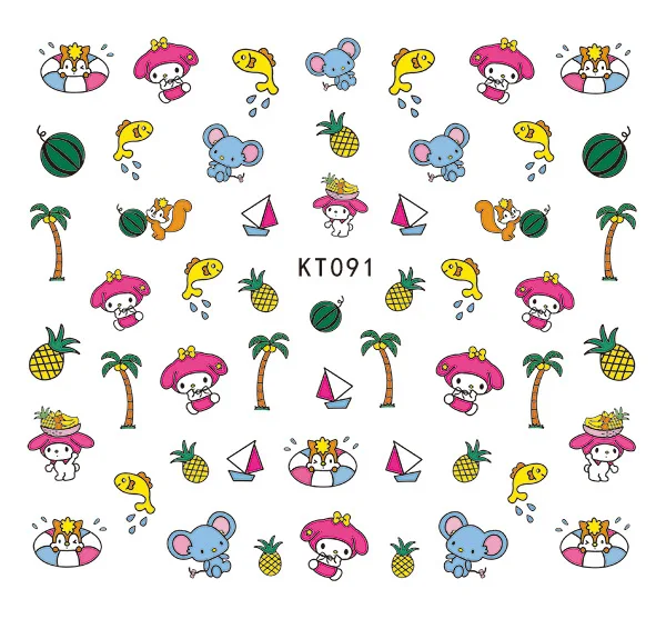 Fashion Cute cartoon Nail Stickers Self Adhesive Nail Decals Manicure Tip for Fingernails, As picture
Fashion Cute cartoon Nail Stickers Self Adhesive Nail Decals Manicure Tip for Fingernails, As picture
