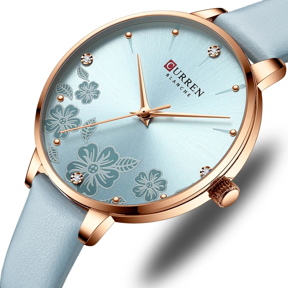 CURREN Watches 9068 Women Brand Leather Quartz Wristwatches Luxury Design Clock for Ladies Charm Flowers Dial Montre Femme
CURREN Watches 9068 Women Brand Leather Quartz Wristwatches Luxury Design Clock for Ladies Charm Flowers Dial Montre Femme