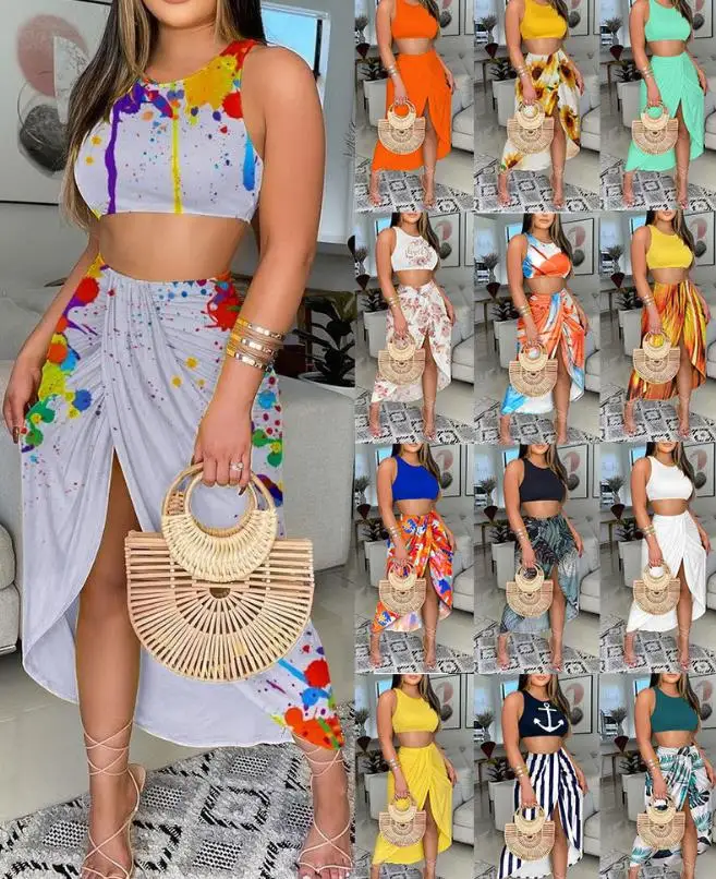 trending products 2021 new arrivals crop tops skirts two piece suits summer women clothing fashion holiday sets
trending products 2021 new arrivals crop tops skirts two piece suits summer women clothing fashion holiday sets