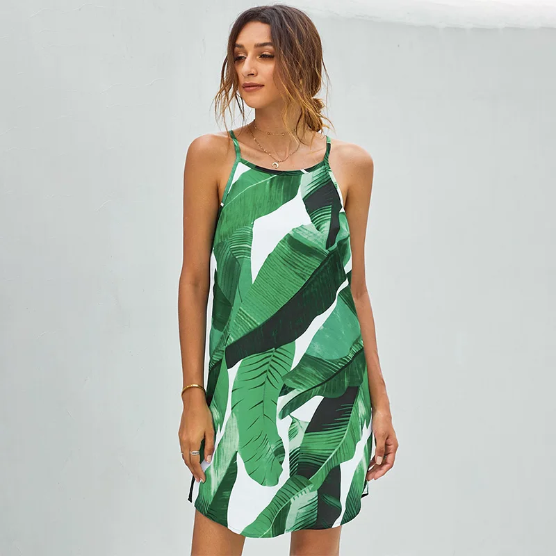 Womens Clothing Clothes Ladies Casual Soild Tree Leaf Print Navy Sleeveless Summer Dress
Womens Clothing Clothes Ladies Casual Soild Tree Leaf Print Navy Sleeveless Summer Dress