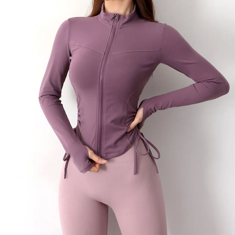 Wholesale Strap Fit Slim Long Sleeve Nylon Yoga Top Outfit Gym Workout Coat Running Activewear Sport Jacket For Women
Wholesale Strap Fit Slim Long Sleeve Nylon Yoga Top Outfit Gym Workout Coat Running Activewear Sport Jacket For Women