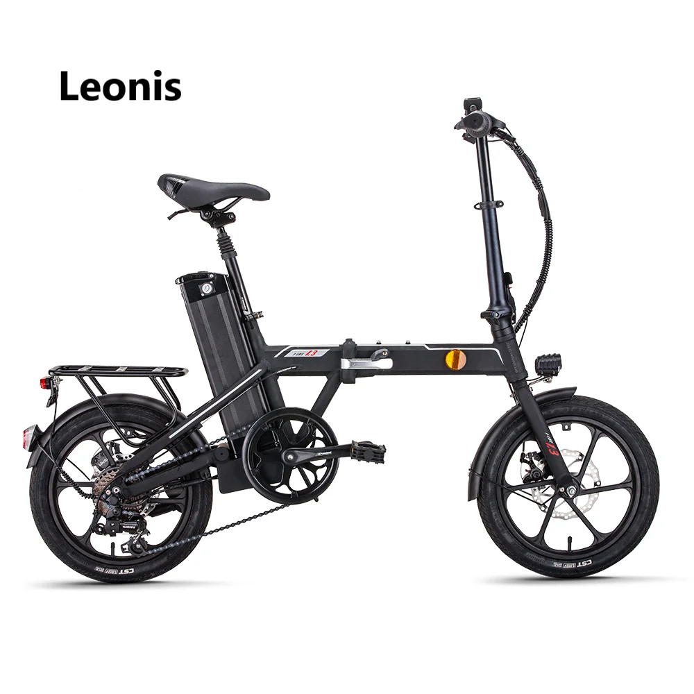 16 inch Aluminum Alloy 6061 Frame 7 SP folding electric city bicycle iLIFE 1.0 hidden battery with mutifunction display ebike, Black
16 inch Aluminum Alloy 6061 Frame 7 SP folding electric city bicycle iLIFE 1.0 hidden battery with mutifunction display ebike, Black