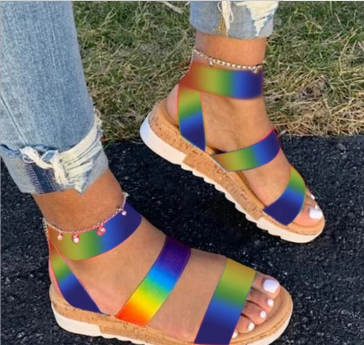 GW New Slip-On Open Toe Thread Color Flats Women Sandals low heel Rainbow Colors Flat Outdoor Platform Shoes women's sandal, Custom colors
GW New Slip-On Open Toe Thread Color Flats Women Sandals low heel Rainbow Colors Flat Outdoor Platform Shoes women's sandal, Custom colors
