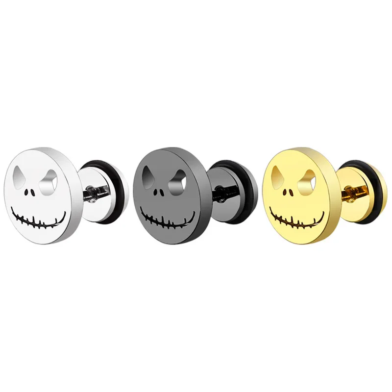 SIEYEAY Halloween Pumpkin Head Earrings Titanium Steel Fashion Titanium Steel Round Cake Stainless Steel stud titanium earrings, Steel color/ black/rainbow/gold/bule/rose gold
SIEYEAY Halloween Pumpkin Head Earrings Titanium Steel Fashion Titanium Steel Round Cake Stainless Steel stud titanium earrings, Steel color/ black/rainbow/gold/bule/rose gold