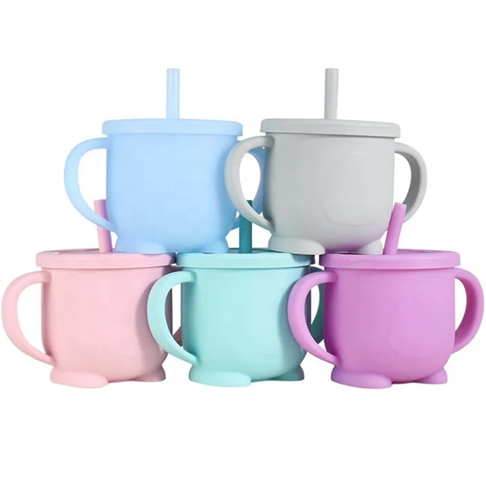 Custom Reusable BPA Free Double Handle Silicone Baby Children Toddler Infant Training Cups with Straws, Custom colors
Custom Reusable BPA Free Double Handle Silicone Baby Children Toddler Infant Training Cups with Straws, Custom colors