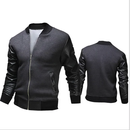 Men's Jackets Fashion Men Jackets Tops Man patchwork casual coats Autumn Winter Slim Collar male jacket PU Leather
Men's Jackets Fashion Men Jackets Tops Man patchwork casual coats Autumn Winter Slim Collar male jacket PU Leather