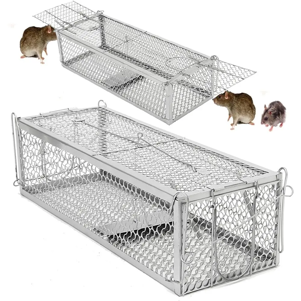 High Sensitivity Double Door Easy Mouse Rat Trap Cage Metal Mice Wire Mouse Trap, White
High Sensitivity Double Door Easy Mouse Rat Trap Cage Metal Mice Wire Mouse Trap, White