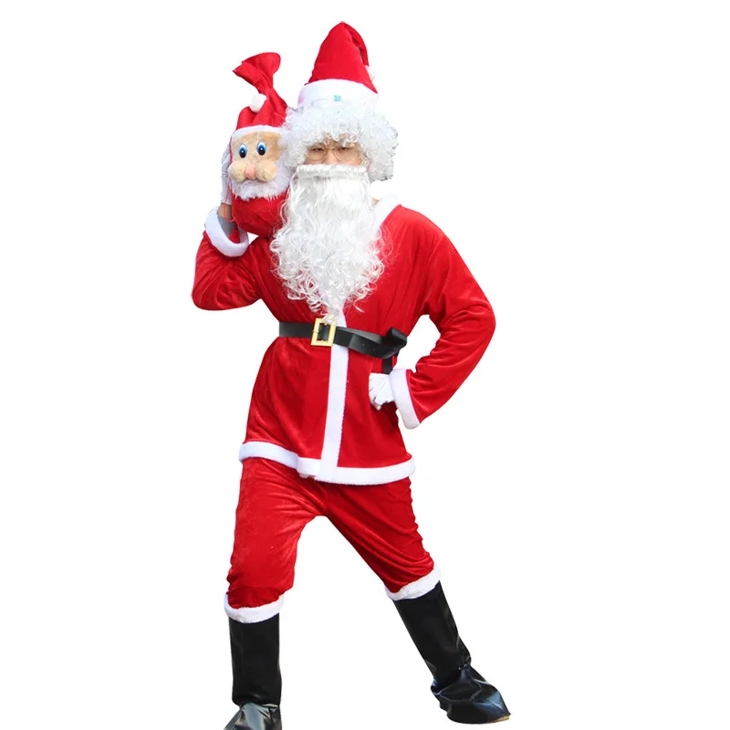 ZC H4CE0029 Santa Claus Costume Adult Christmas Costume Dress Up 5 Piece Set, Customized colors
ZC H4CE0029 Santa Claus Costume Adult Christmas Costume Dress Up 5 Piece Set, Customized colors