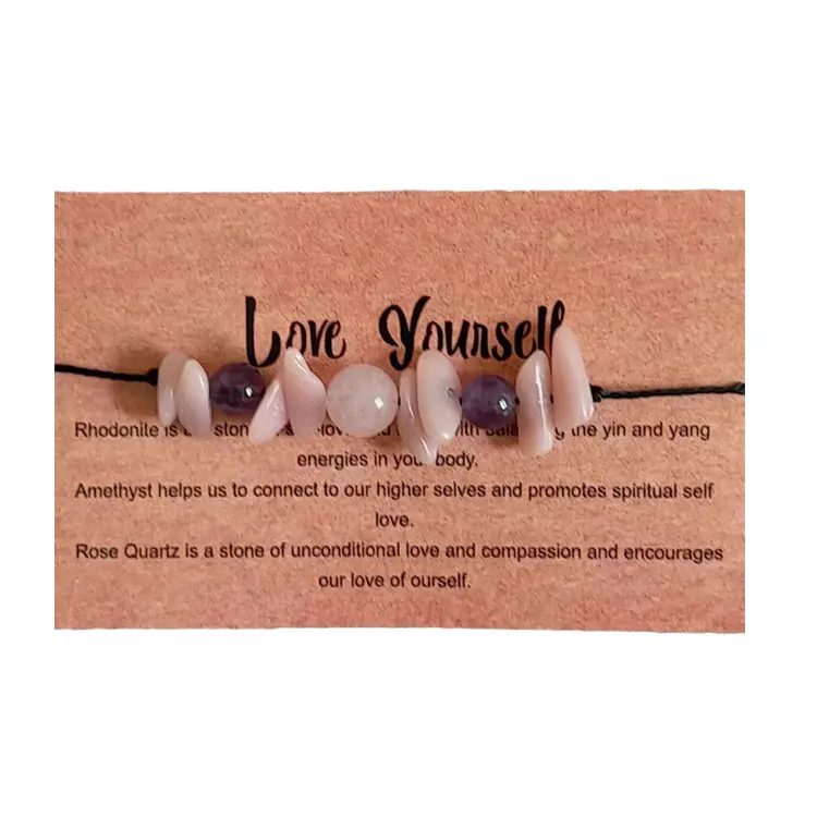 SC Natural Crushed Stone Crystal Beads Bracelets Women Brave Love Yourself Inspirational Yoga Anti Anxiety Bracelet for Girls
SC Natural Crushed Stone Crystal Beads Bracelets Women Brave Love Yourself Inspirational Yoga Anti Anxiety Bracelet for Girls
