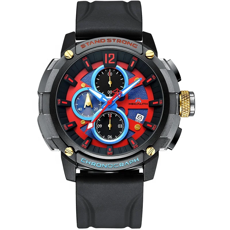 MEGALITH Fashion Classic Silicone Strap quartz charm Luxury Watch New Custom Luxury Wrist Watch For Men
MEGALITH Fashion Classic Silicone Strap quartz charm Luxury Watch New Custom Luxury Wrist Watch For Men