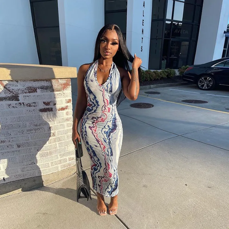 New Sexy V-Neck Open Back Slim Medium And Long Neck Print Woman Cheap Casual Women Dresses
New Sexy V-Neck Open Back Slim Medium And Long Neck Print Woman Cheap Casual Women Dresses