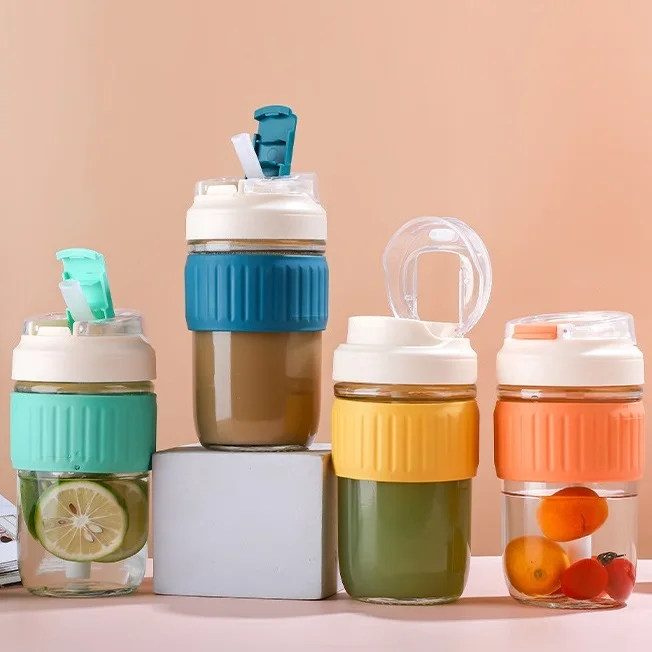 Doyoung 500ml Reusable Eco Friendly Heat Resistant Double Wall Tea Coffee Glass Water Bottle with Straw and Silicone Sleeve, Yellow green blue orange
Doyoung 500ml Reusable Eco Friendly Heat Resistant Double Wall Tea Coffee Glass Water Bottle with Straw and Silicone Sleeve, Yellow green blue orange