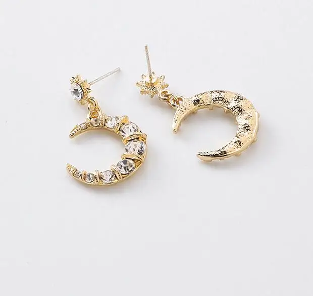 2019 new personality metal Moon Modeling design Drop earrings contracted Vintage style fine Crystal Women Jewelry
2019 new personality metal Moon Modeling design Drop earrings contracted Vintage style fine Crystal Women Jewelry