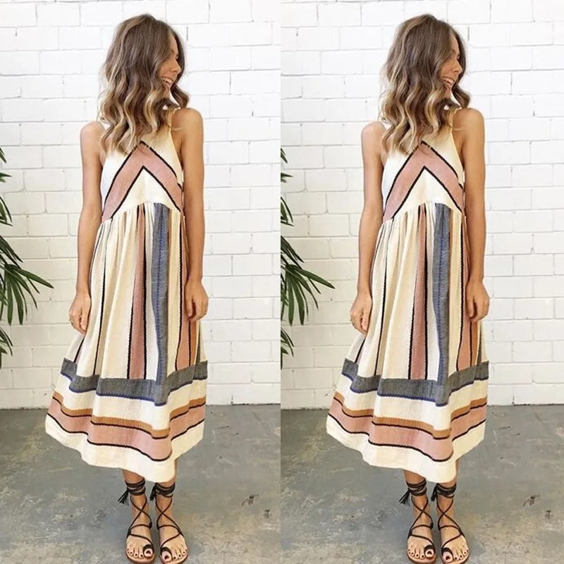 Dresses Women Summer 2021 Plus Size O Neck Sleeveless Boho Print Dress Casual Ladies Beach Sundress
Dresses Women Summer 2021 Plus Size O Neck Sleeveless Boho Print Dress Casual Ladies Beach Sundress