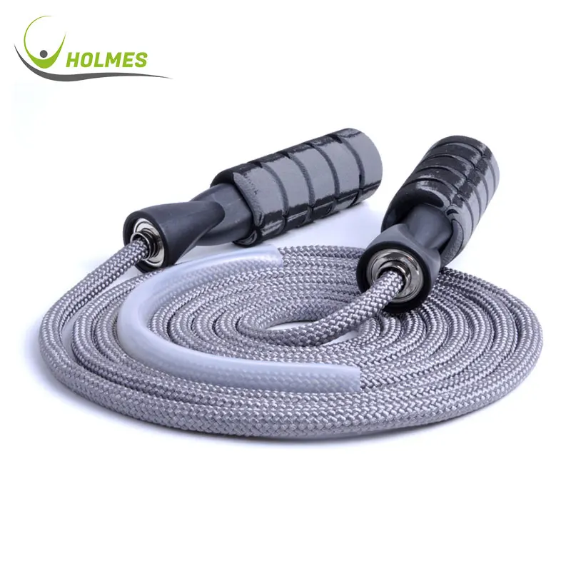 Fitness & Body Building Professional Double Ball Bearing Jump Rope Weighted Cotton Rope Adjustable, Red/blue/grey 
Fitness & Body Building Professional Double Ball Bearing Jump Rope Weighted Cotton Rope Adjustable, Red/blue/grey